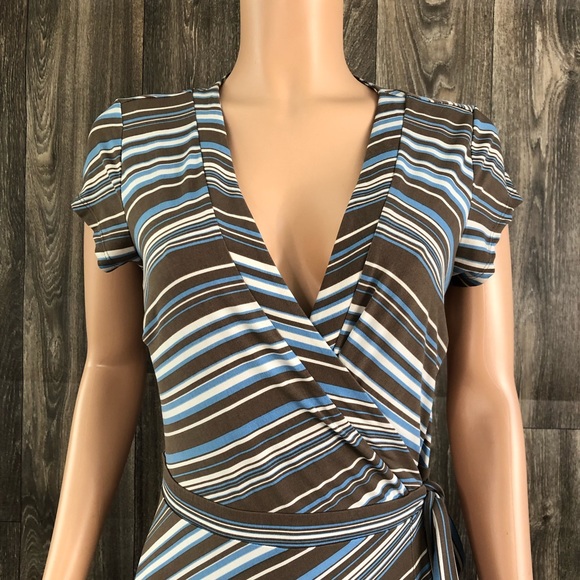Max & Cleo striped full wrap dress - Picture 2 of 7